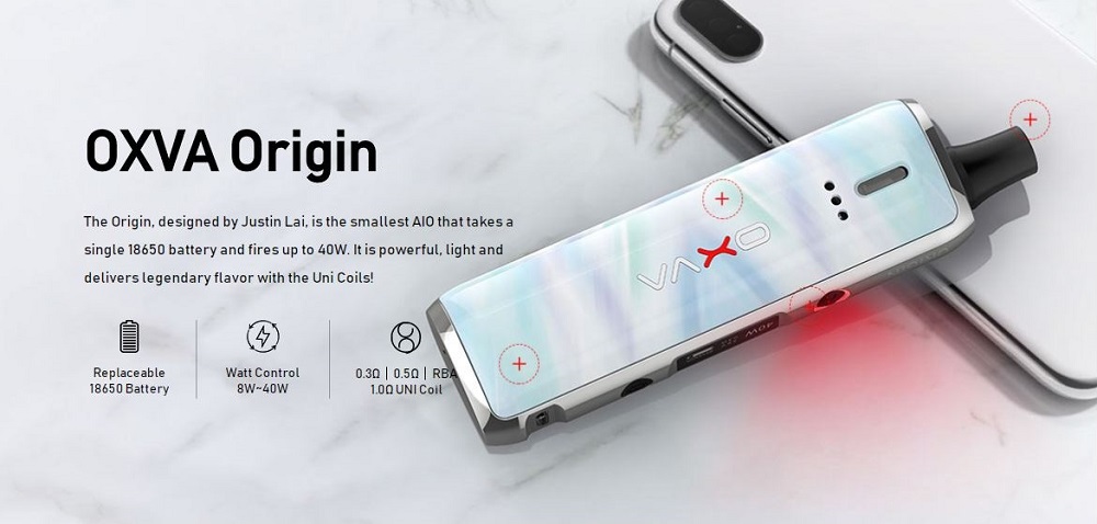 origin pod kit 40w 18650 by oxva 1
