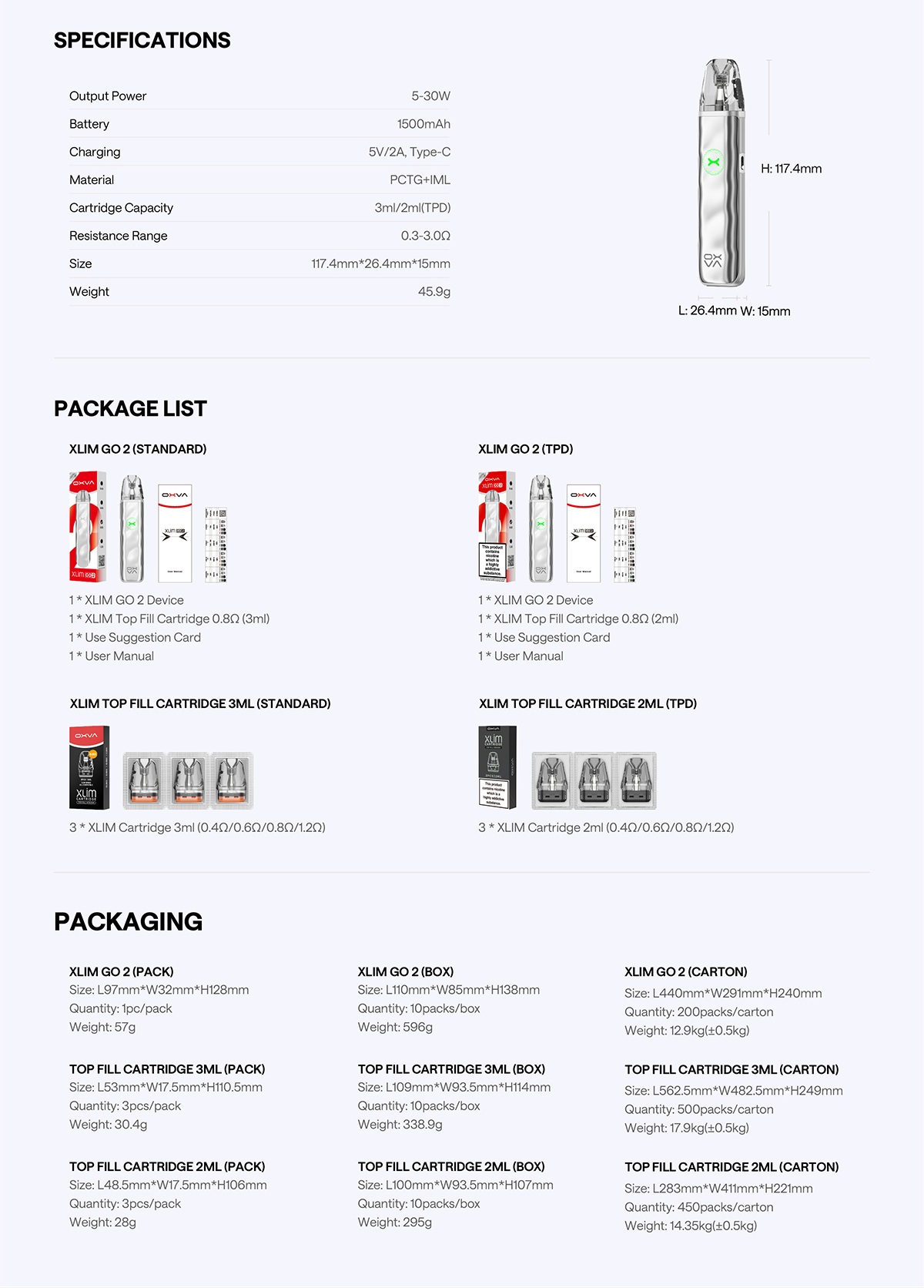 xlim go2 3ml by oxva 2