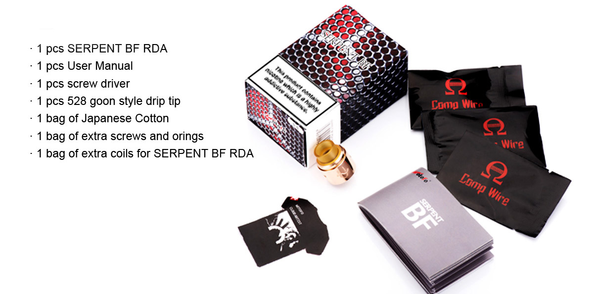 WOTOFO SERPENT BF RDA ATOMIZER VAPEXPERTS c