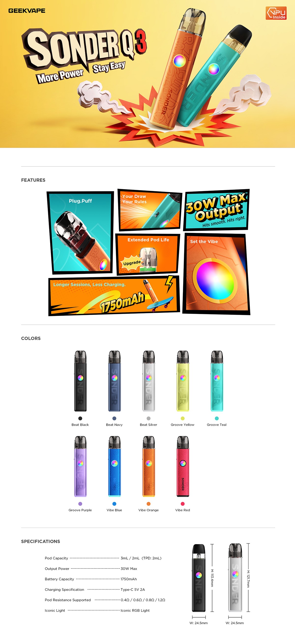 GeekVape Sonder Q3 1750mAh 3ml