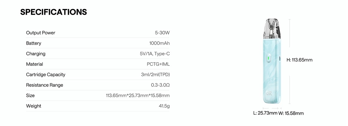 OXVA Xlim Go Lite Kit 1000mAh Mini3