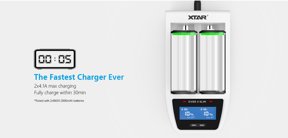 xtar over 4 slim charger vapexperts 1