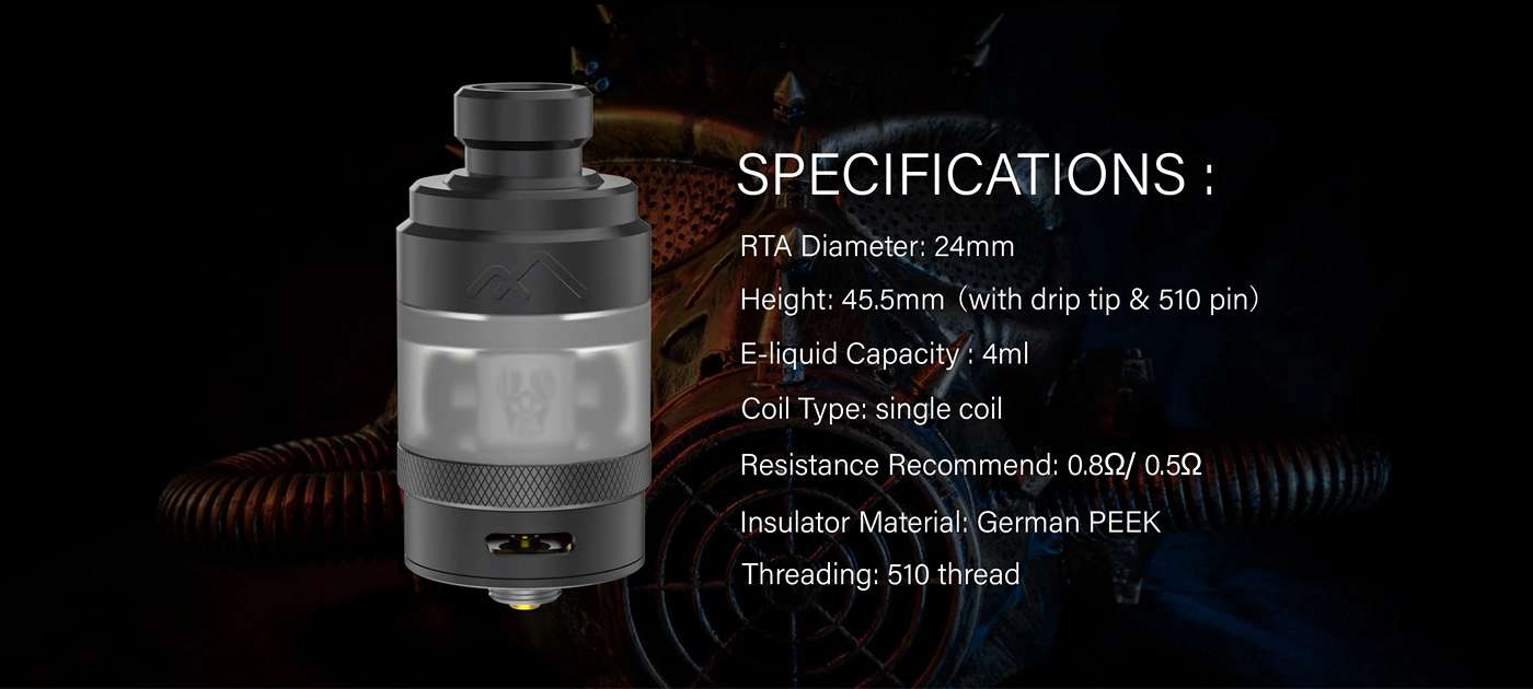 hazard rta 24mm by across vape stainless 13