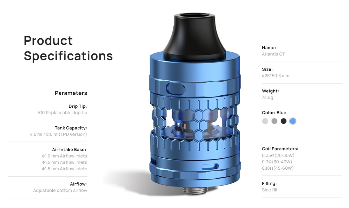 atlantis gt tank 25mm by aspire taifun 10