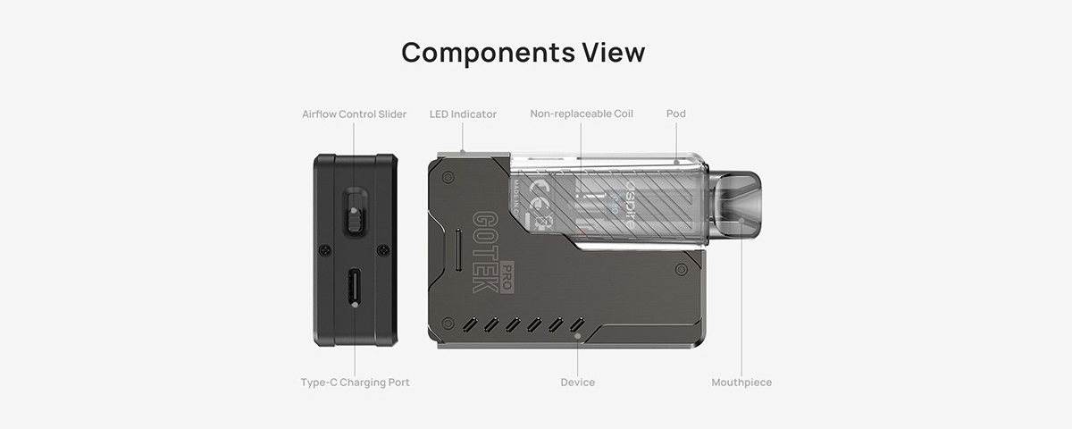 gotek pro pod kit 1500mah 2ml by aspire 6