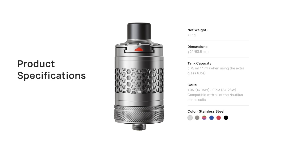 nautilus 3s tank 24mm by aspire 8