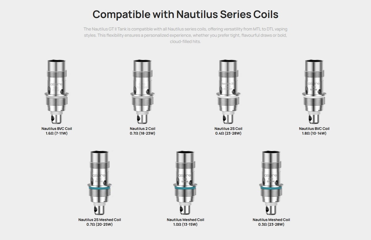 nautilus gt ii by aspire 5
