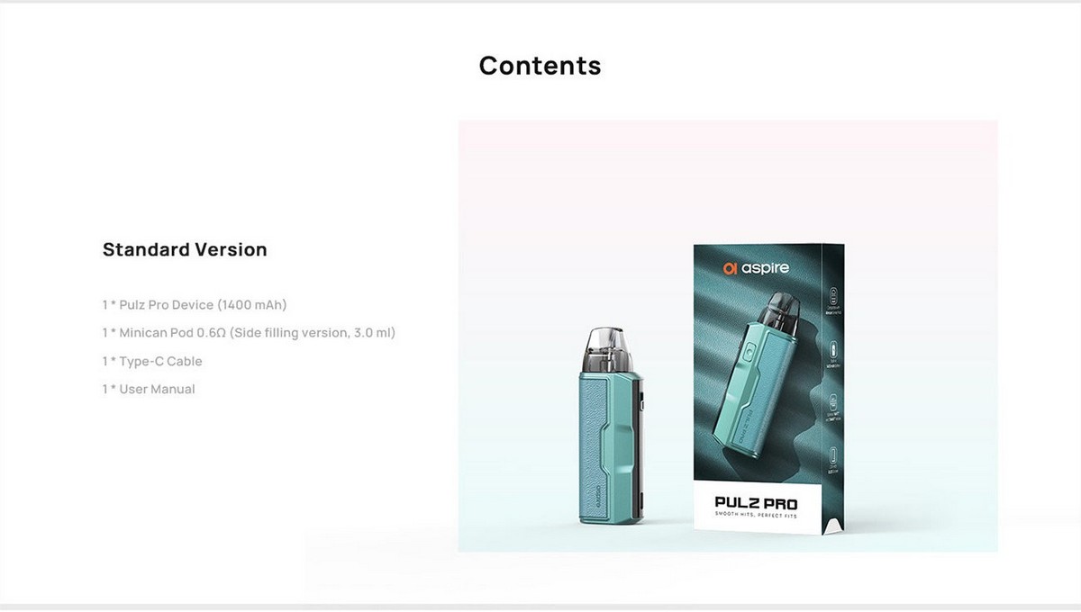 pulz pro pod kit 1400mah 3ml by aspire 15