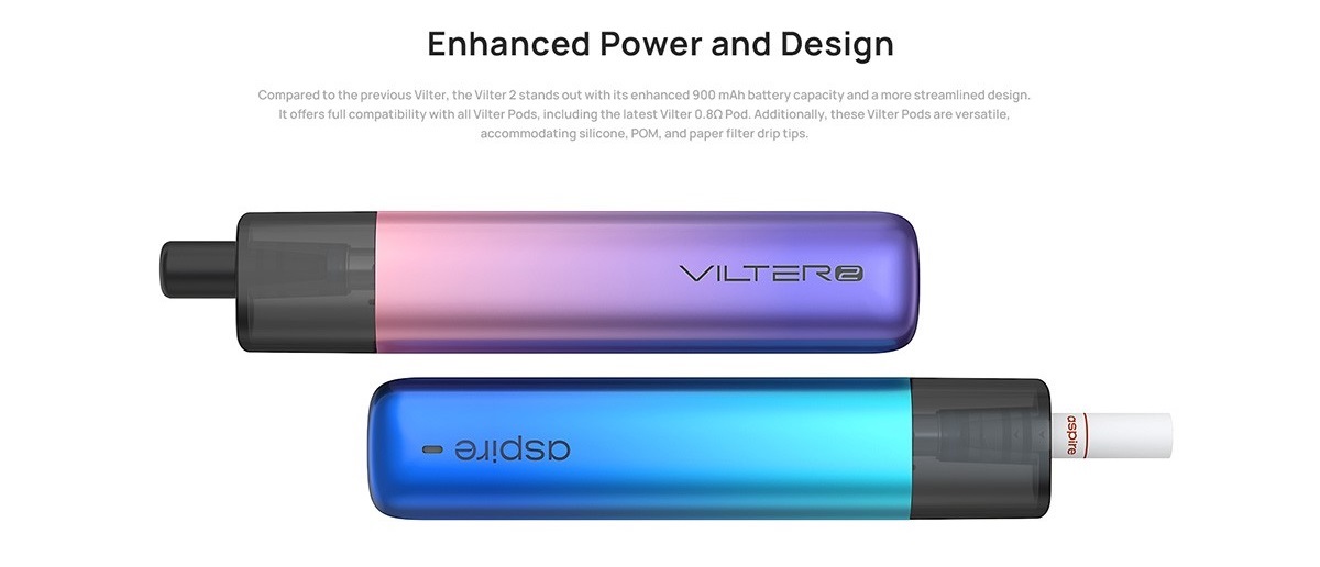 vilter 2 pod kit 1000mah 2ml by aspire 2