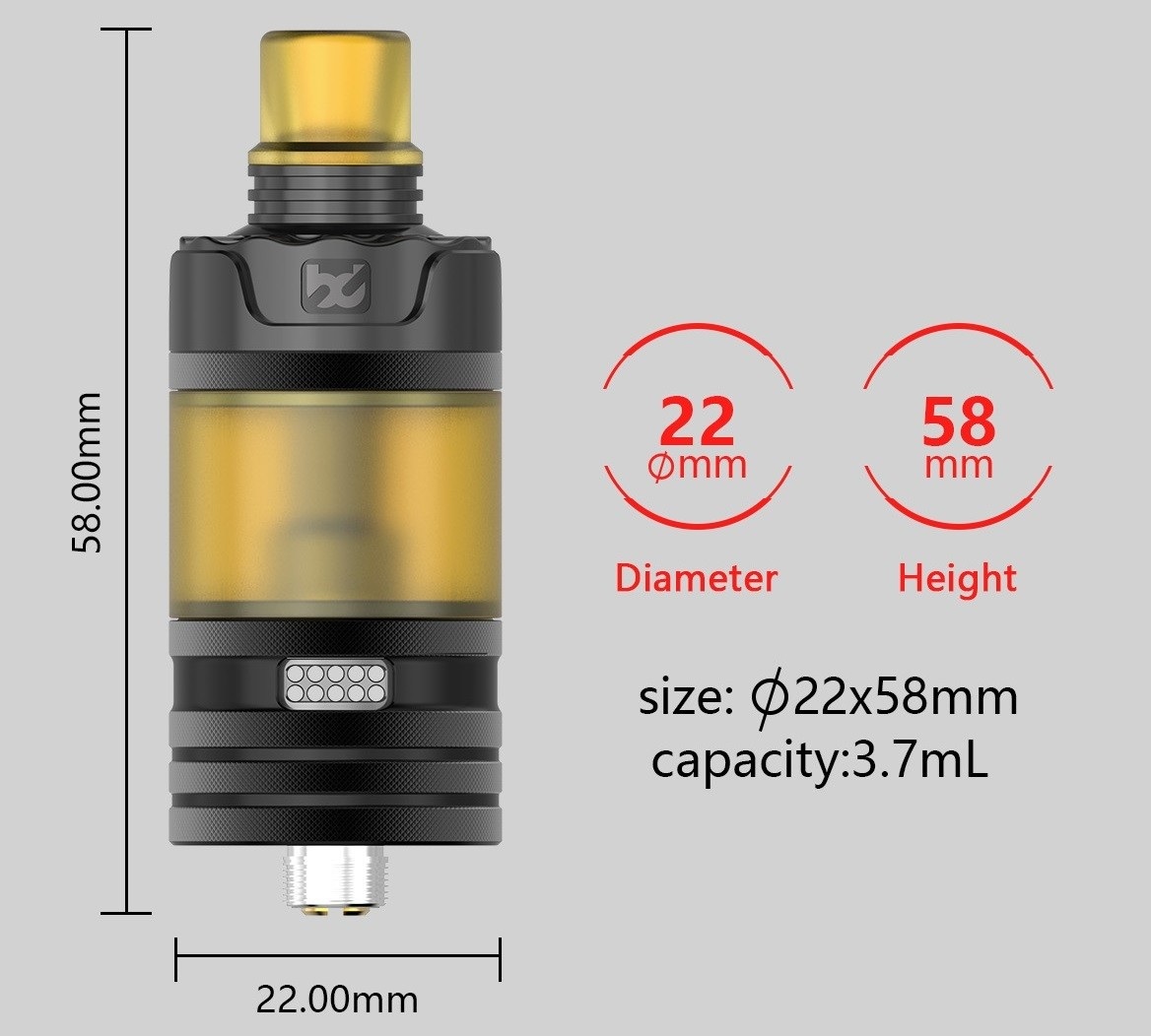 precisio gt rta 22mm by bd vape 8