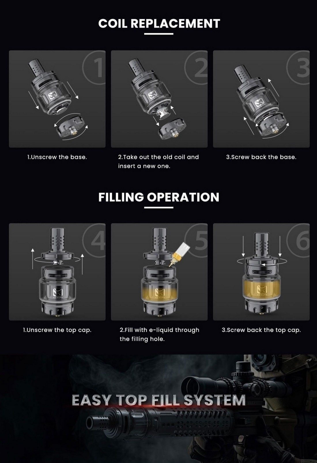 precisio sub ohm blaster 30mm by bd vape 7