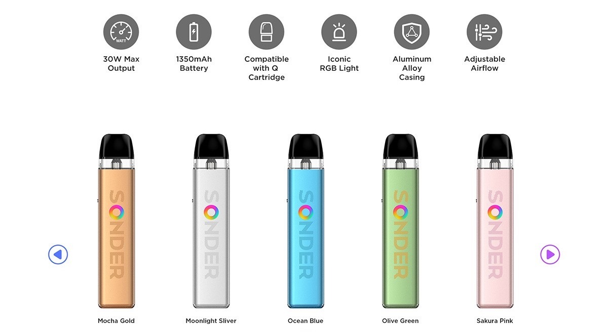 sonder q2 pod kit 1350mah 3ml by geekvape 2