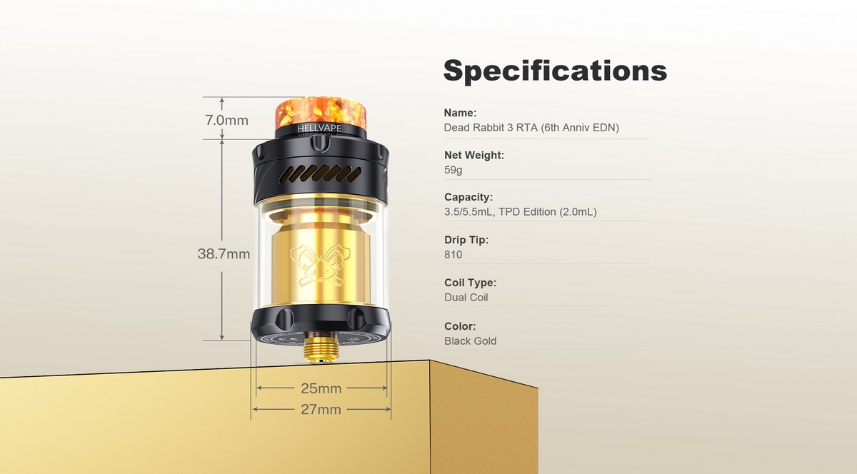 dead rabbit v3 rta 6th anniversary edition 25mm by hellvape desc 6