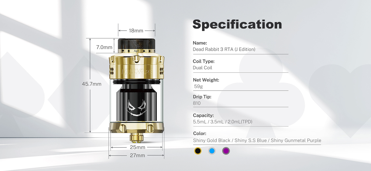 dead rabbit v3 rta j edition 25mm by hellvape 8