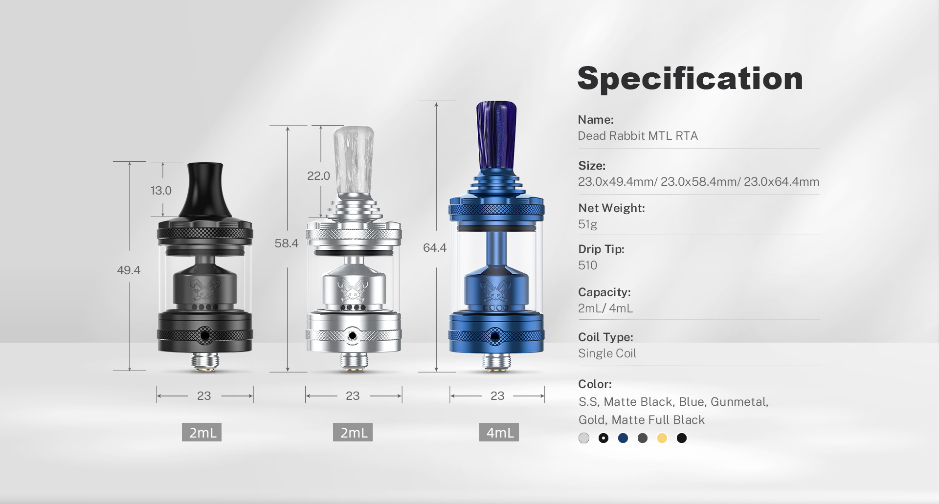 dead rabbit mtl rta 23mm by hellvape 8