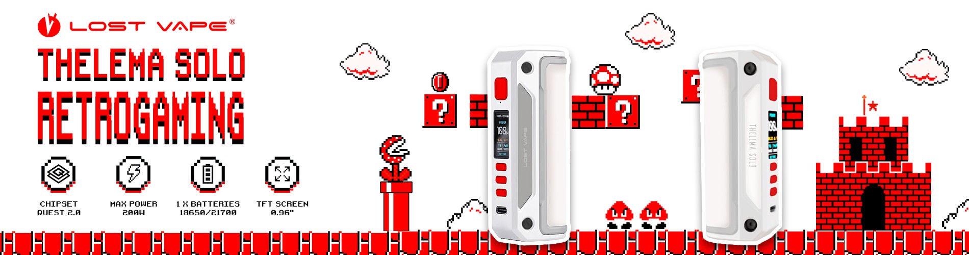 thelema solo 100w box mod by lost vape retro gamer limited edition 6