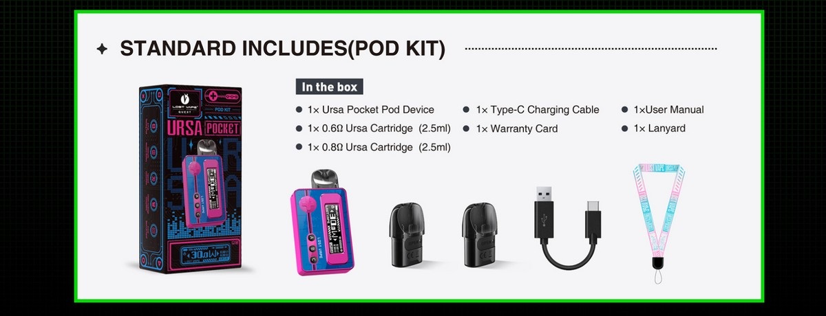 ursa pocket pod kit 1200mah by lost vape 14