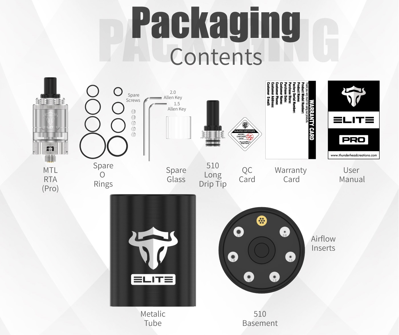 tauren elite pro mtl rta 22mm by thunderhead creations thc 11