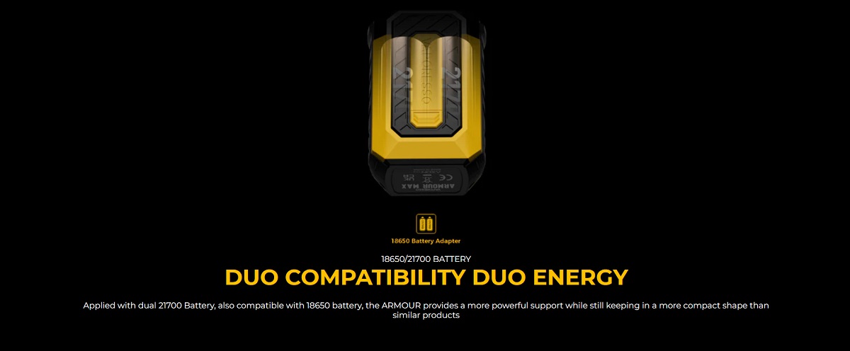 armour max 220w box mod 2x21700 by vaporesso 6