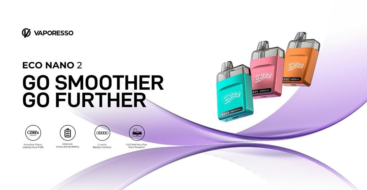 eco nano 2 pod kit 1000mah 6ml by vaporesso 2