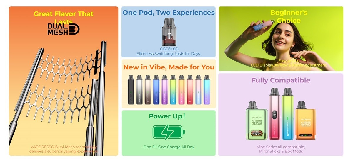 vibe se pod kit 1100mah 4 5ml by vaporesso 3