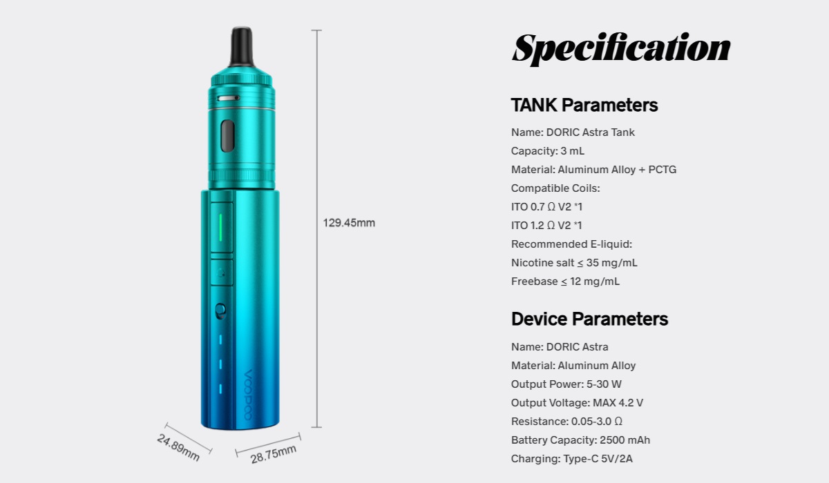 doric astra kit 30w 2500mah by voopoo 14
